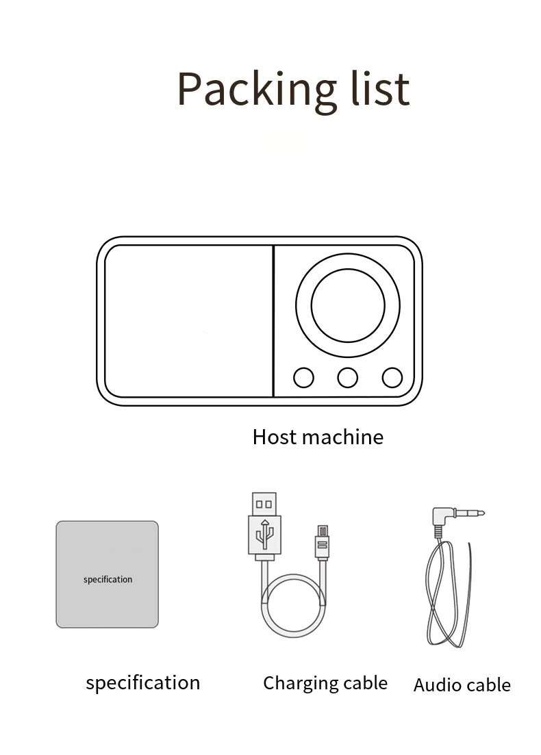 JY-66 Retro Leather Radio Small Mini Speaker Portable Outdoor Music Player Bluetooth Subwoofer Speaker for Camping