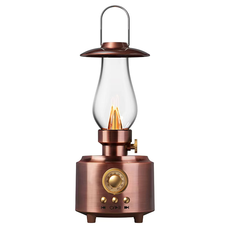 Classic Vintage Kerosene Retro New bluetooth Speaker Lamp Sound Music Waterproof Wireless Speakers Audio Player for Room/outdoor