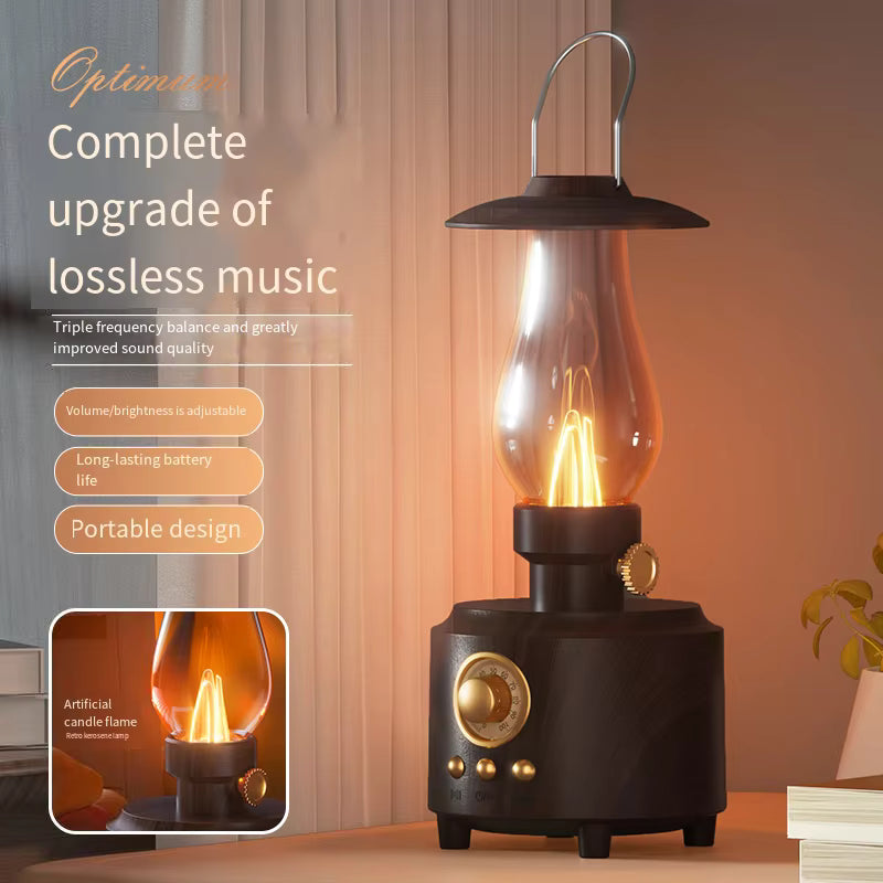 Classic Vintage Kerosene Retro New bluetooth Speaker Lamp Sound Music Waterproof Wireless Speakers Audio Player for Room/outdoor