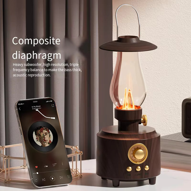 Classic Vintage Kerosene Retro New bluetooth Speaker Lamp Sound Music Waterproof Wireless Speakers Audio Player for Room/outdoor