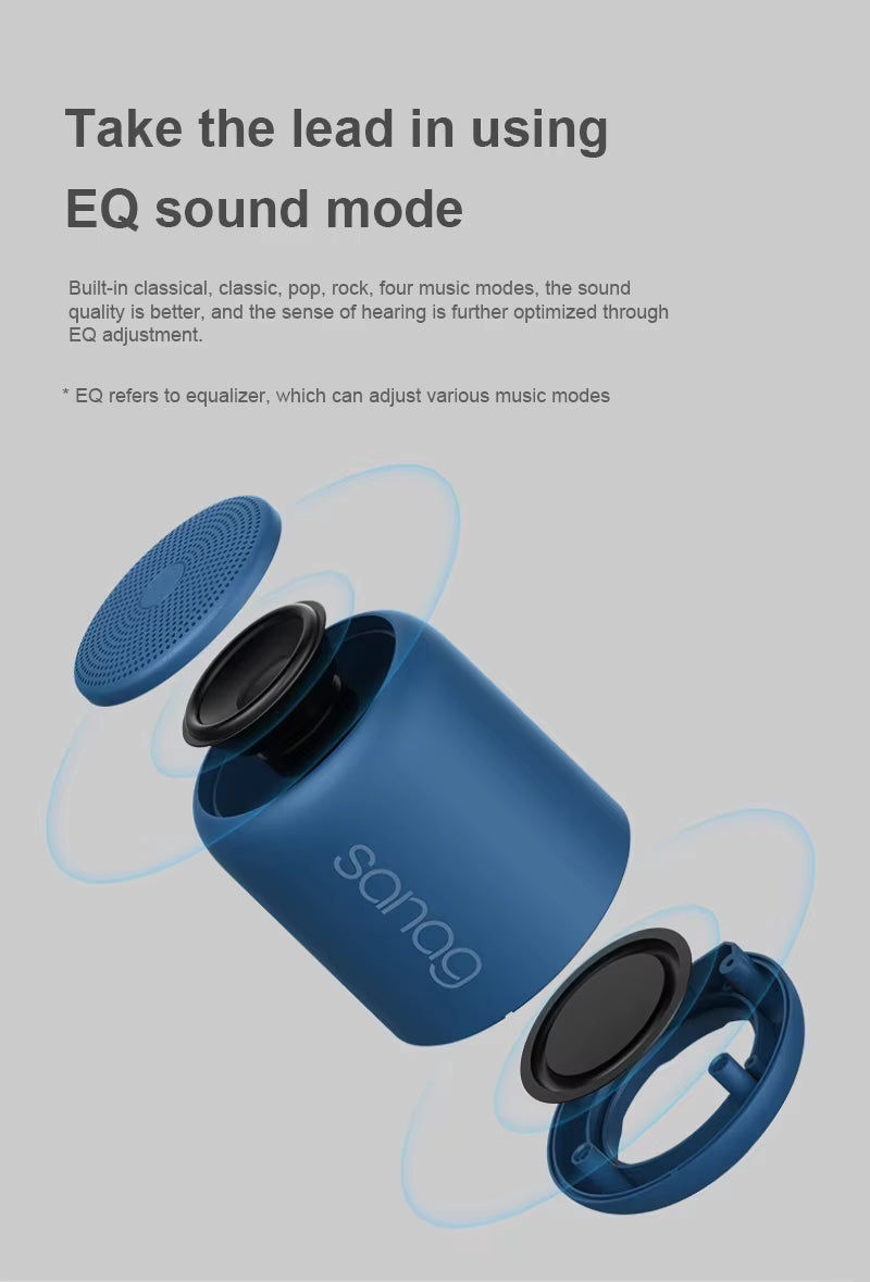 Fashion Colorful Subwoofer Outdoor Waterproof Dustproof Mini Portable BT5.0 Speaker with TF Card & Stereo Hifi Macaron
