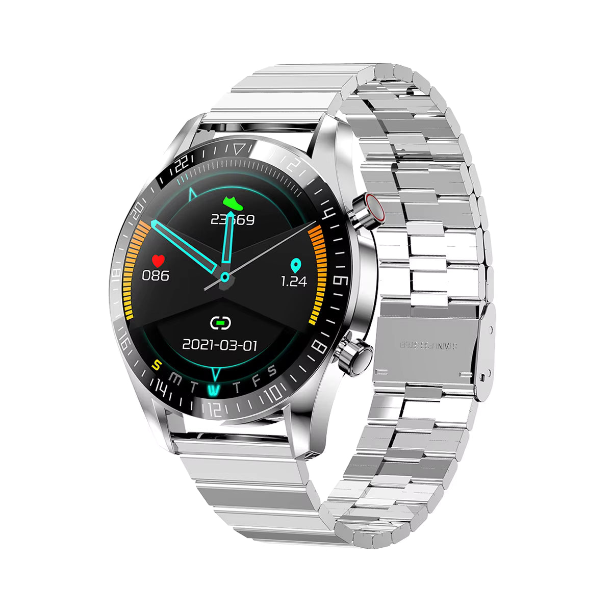 H1 Bluetooth Call Men's Watch Huaqiang North Heart Rate Blood Pressure Monitoring Multifunctional Waterproof Health Smart Watch
