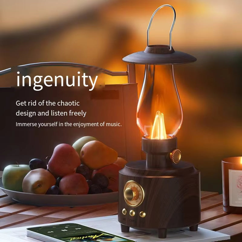 Classic Vintage Kerosene Retro New bluetooth Speaker Lamp Sound Music Waterproof Wireless Speakers Audio Player for Room/outdoor
