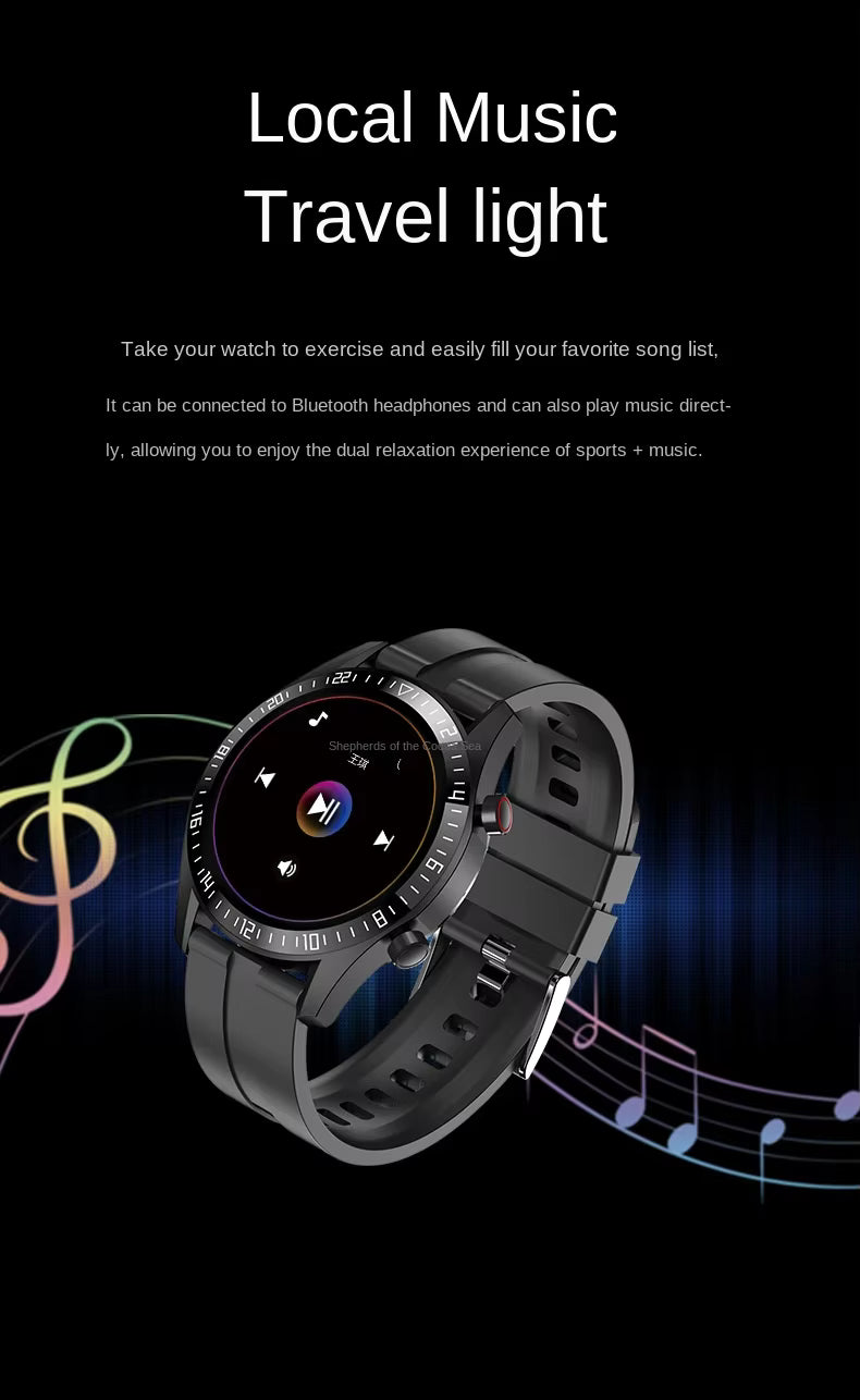 H1 Bluetooth Call Men's Watch Huaqiang North Heart Rate Blood Pressure Monitoring Multifunctional Waterproof Health Smart Watch
