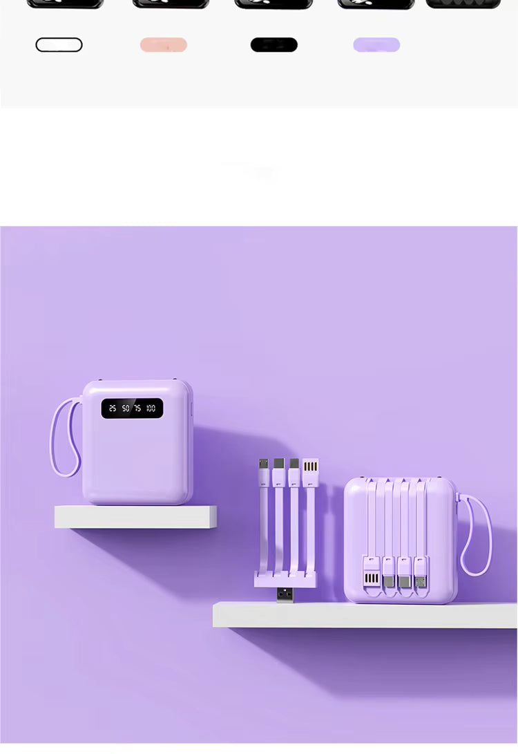 MD-KJ-C43 Consumer electronics best gifts power bank hot selling powerbank 10000mah power banks with buit-in cables for all phones
