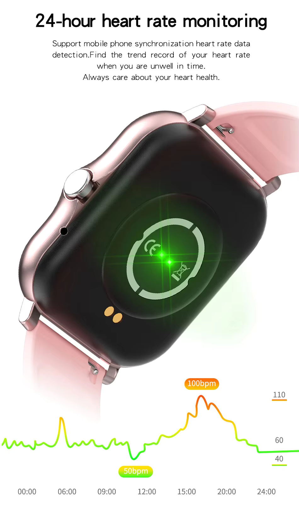 Smart Watch for Women Men Blood Pressure Monitor Y68 Smart Watch Multi-Sport Mode Answer Call
