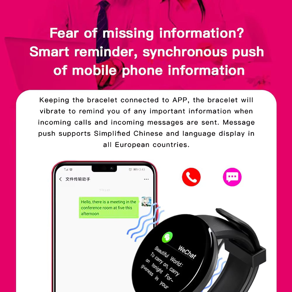 D18s Smart Watch Men Women With Blood Pressure Heart Rate Monitor Smartwatch Sport Tracker Pedometer