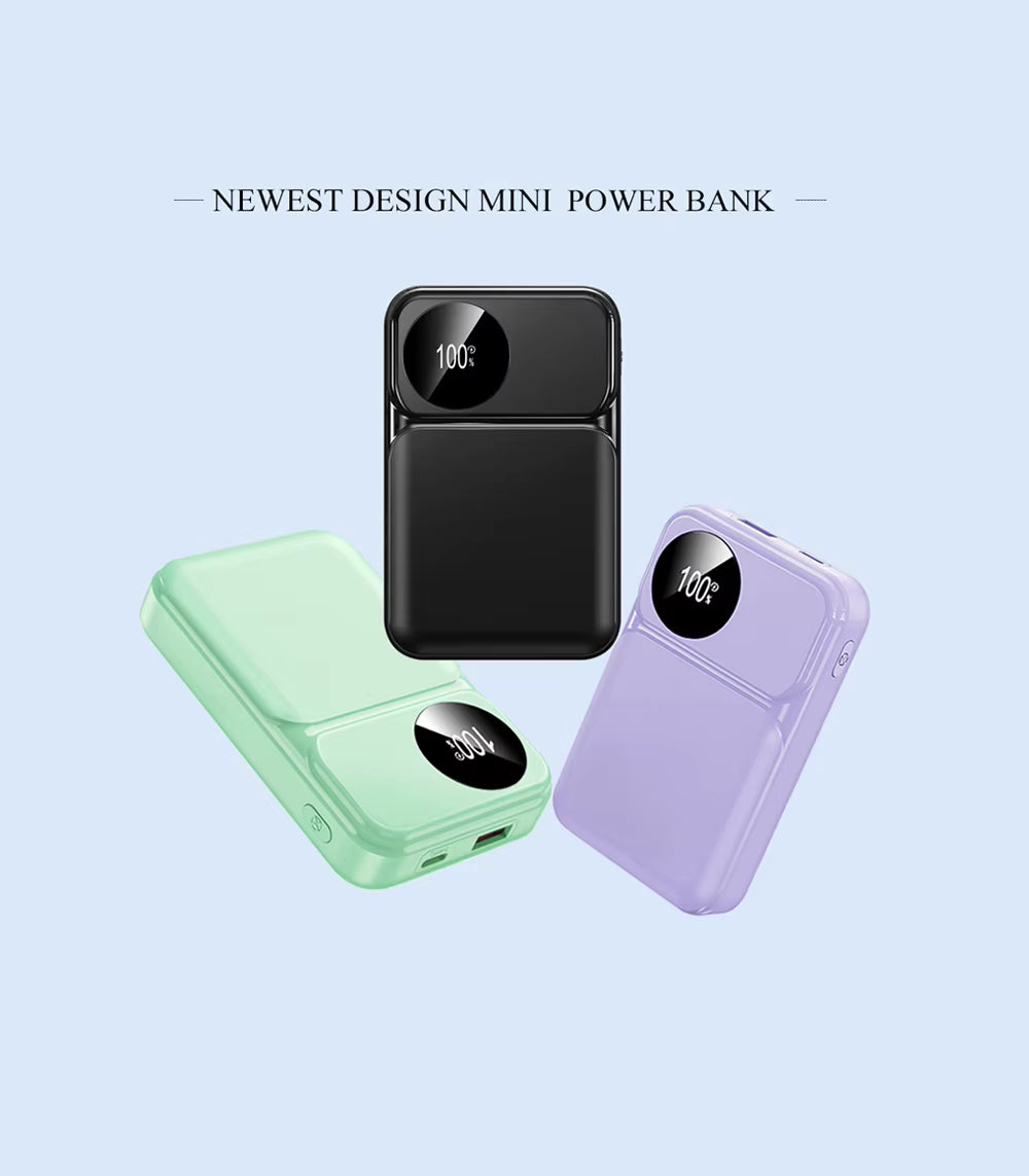 10000mah-20000mah Fast Mobile Charger Power Banks 22.5W Portable Type C Display