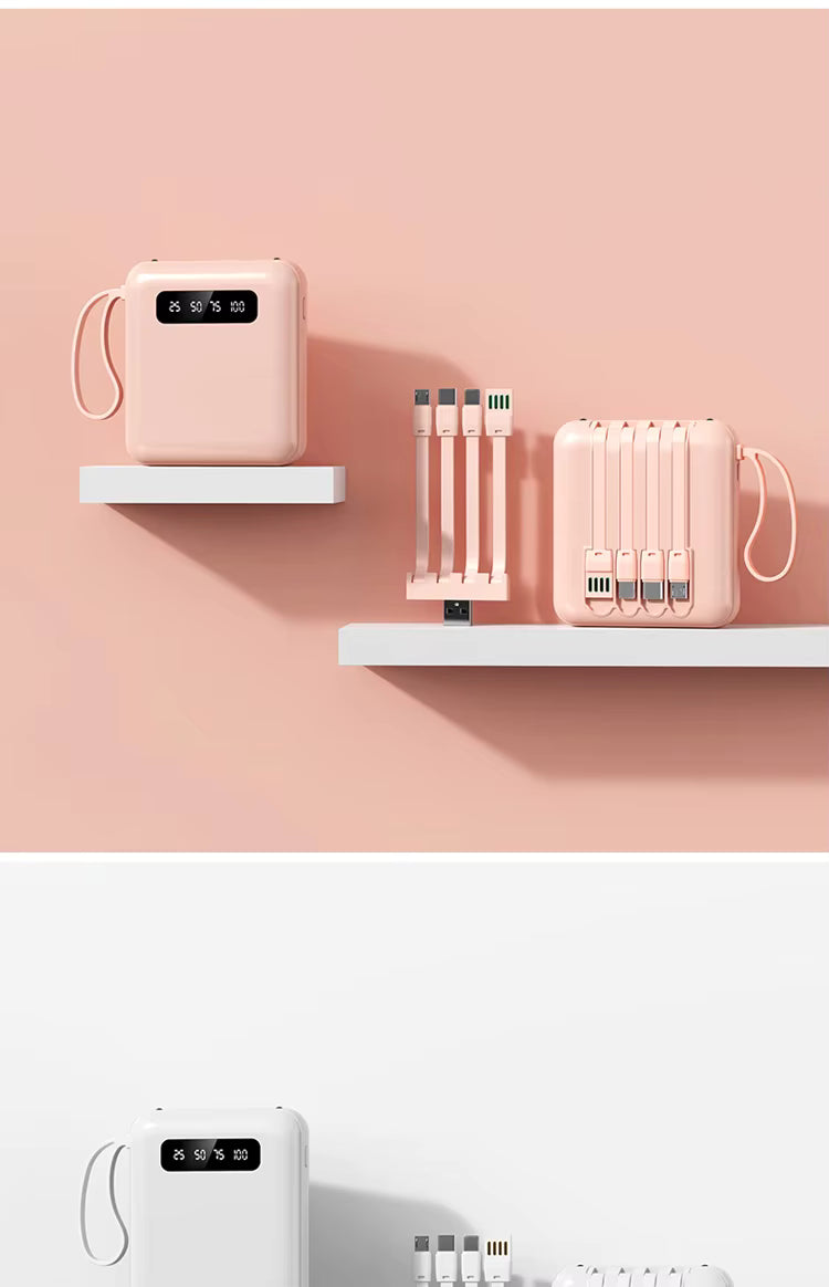 MD-KJ-C43 Consumer electronics best gifts power bank hot selling powerbank 10000mah power banks with buit-in cables for all phones