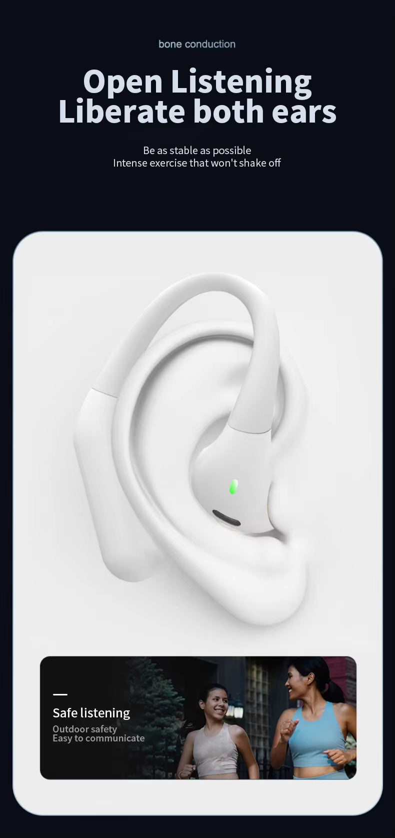 Air6 Intelligent AI Translation Headset Business Conference Multi-language Travel Real-time Simultaneous Wireless Earphones
