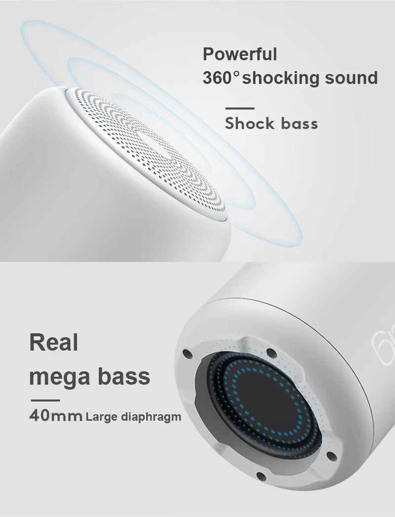 Fashion Colorful Subwoofer Outdoor Waterproof Dustproof Mini Portable BT5.0 Speaker with TF Card & Stereo Hifi Macaron