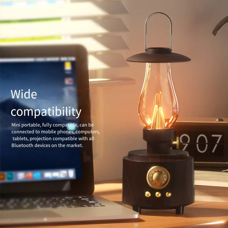 Classic Vintage Kerosene Retro New bluetooth Speaker Lamp Sound Music Waterproof Wireless Speakers Audio Player for Room/outdoor