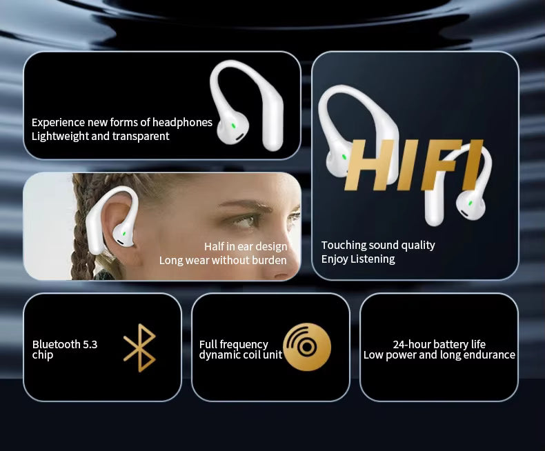 Air6 Intelligent AI Translation Headset Business Conference Multi-language Travel Real-time Simultaneous Wireless Earphones