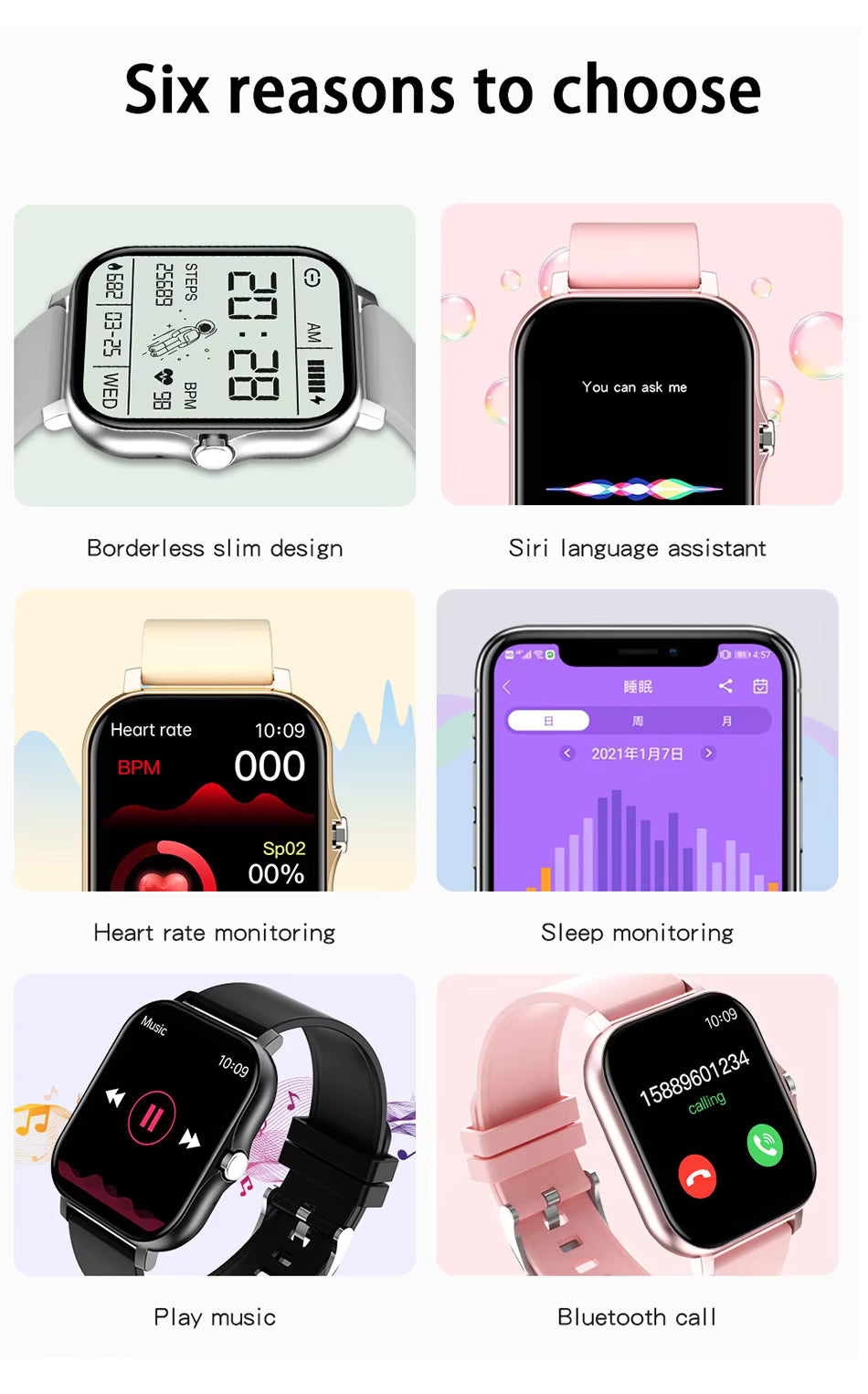 Smart Watch for Women Men Blood Pressure Monitor Y68 Smart Watch Multi-Sport Mode Answer Call