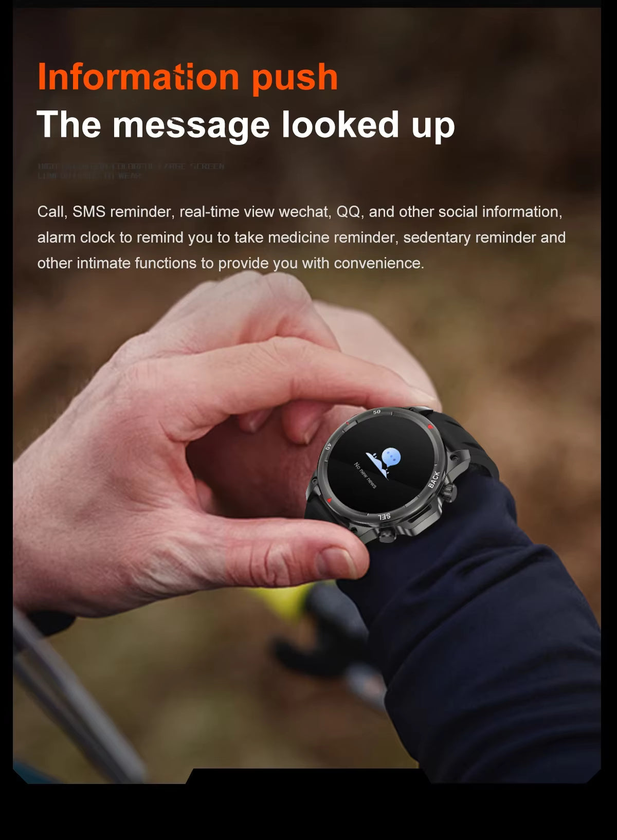DK68 Smart Watch Men Women LED Strong Light IP67 Waterproof NFC Heart Rate