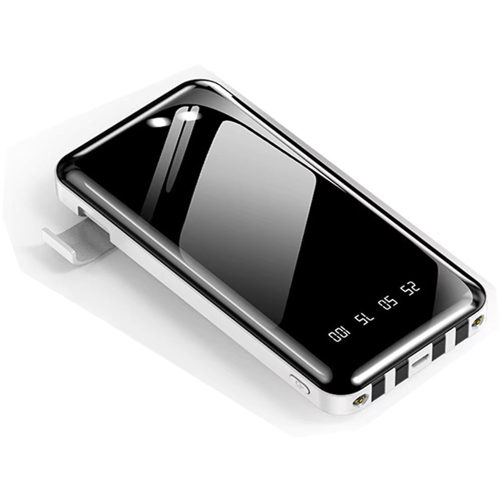 Portable Power Bank Fast Charging with Smart Phone Stand and Built-in Cables New Product