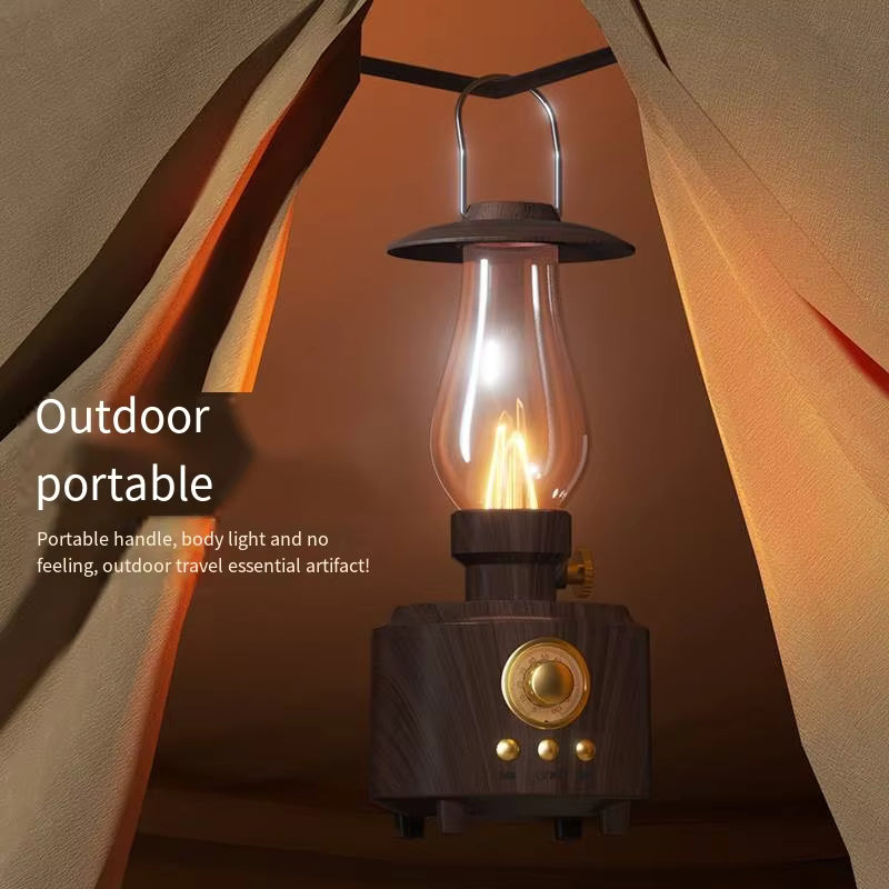 Classic Vintage Kerosene Retro New bluetooth Speaker Lamp Sound Music Waterproof Wireless Speakers Audio Player for Room/outdoor