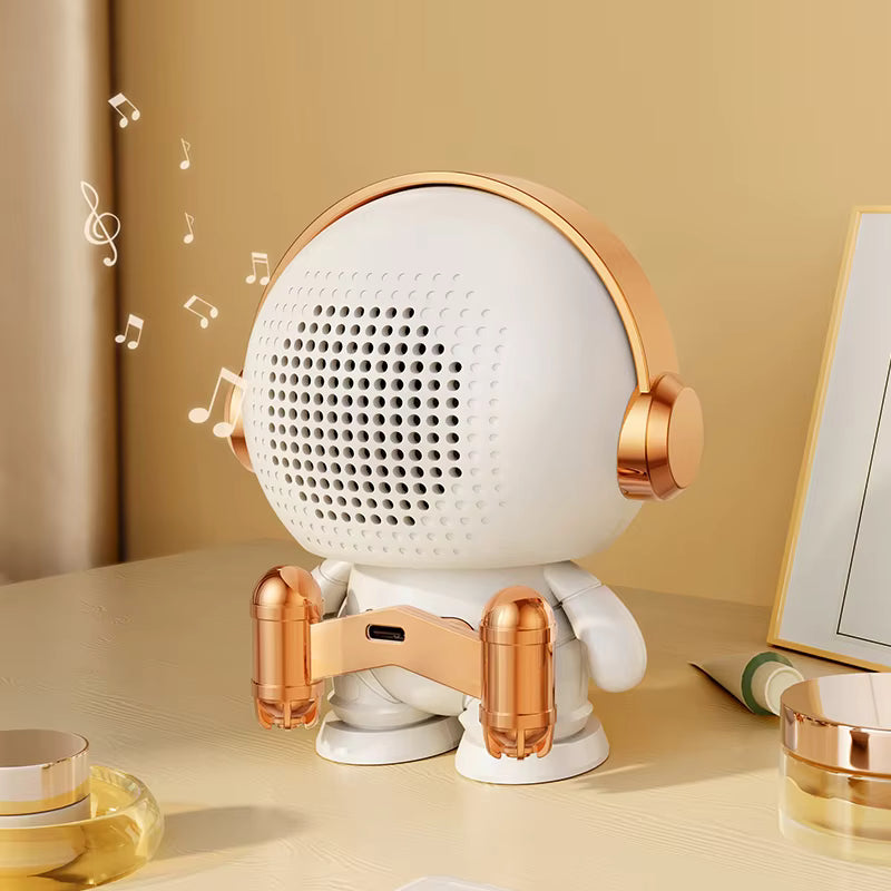 Robot Portable Bluetooth Speaker TF Card Wireless Speaker with LED Light