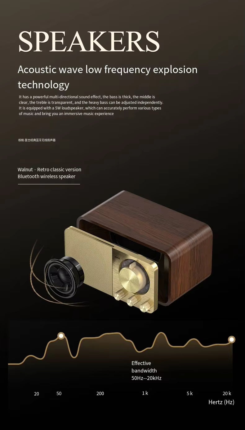 JY-66 Retro Leather Radio Small Mini Speaker Portable Outdoor Music Player Bluetooth Subwoofer Speaker for Camping