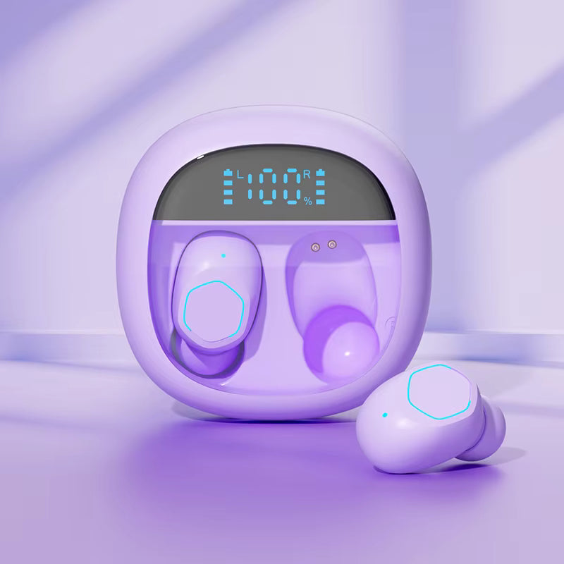 M41  Mini Compact LED Digital Screen TWS Earbuds Fast Bluetooth 5.3 Connection Smart Button Long Battery Life Noise Cancelling