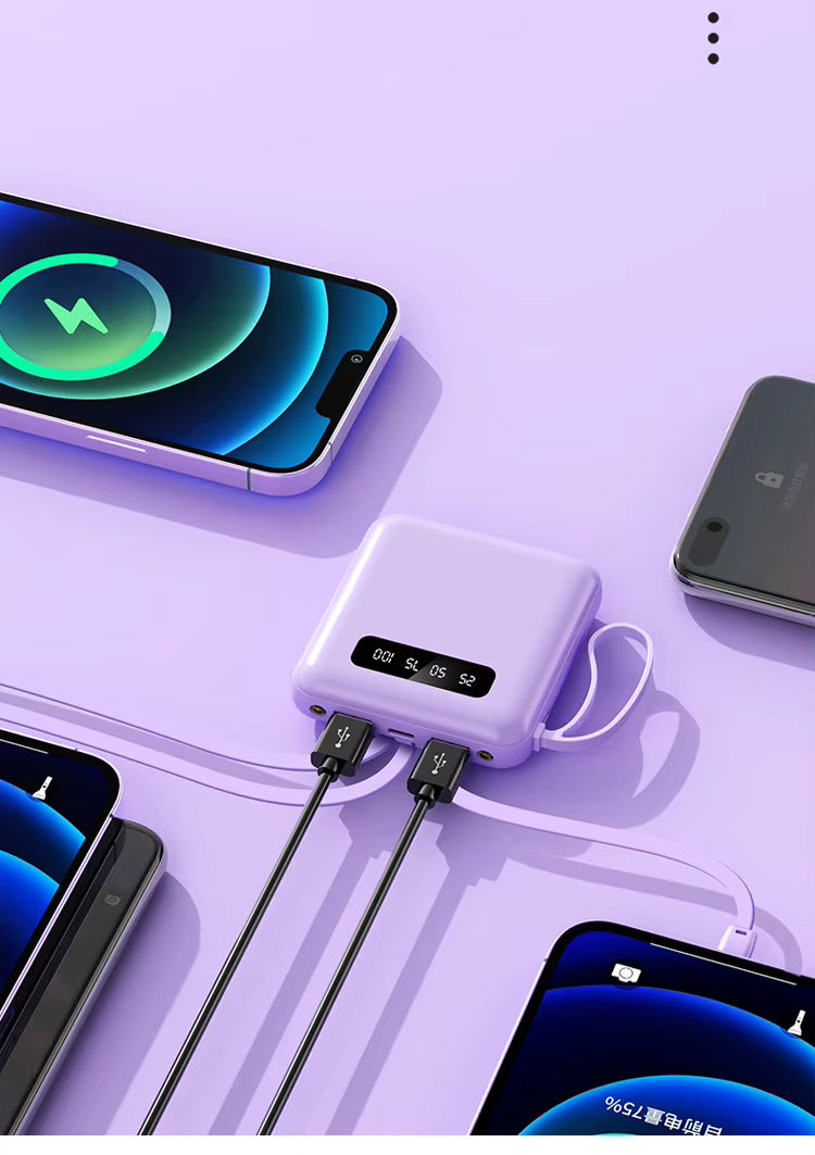 MD-KJ-C43 Consumer electronics best gifts power bank hot selling powerbank 10000mah power banks with buit-in cables for all phones
