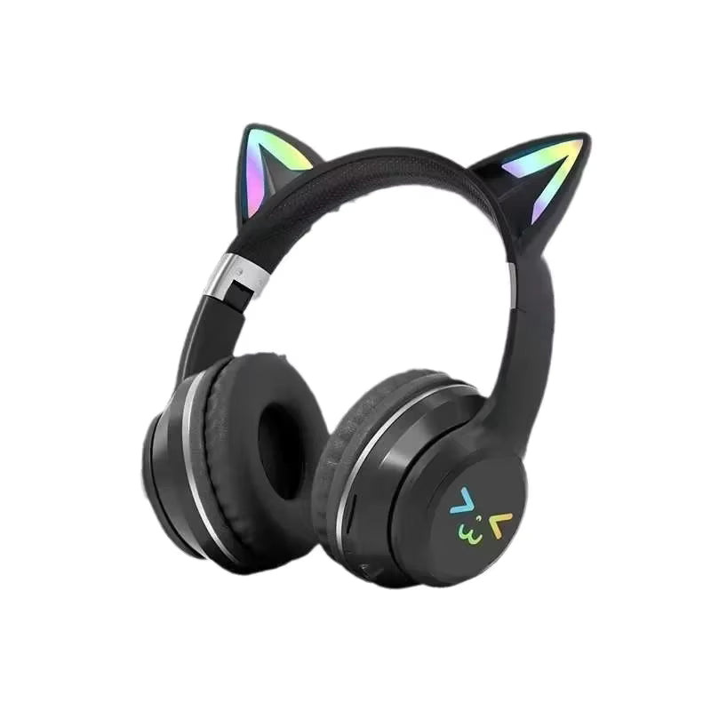 Wireless Headphones RGB Cute Cat Ear Cute Girls Kids Gifts Gaming Headset With Microphone Stereo Music Game Earphone