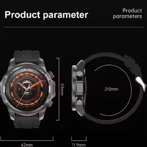DK68 Smart Watch Men Women LED Strong Light IP67 Waterproof NFC Heart Rate