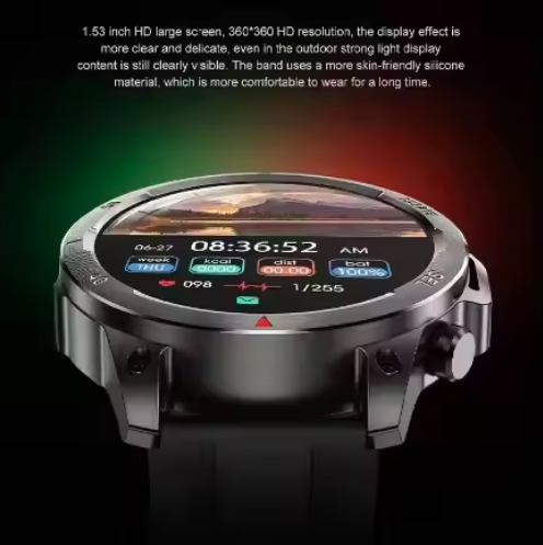 DK68 Smart Watch Men Women LED Strong Light IP67 Waterproof NFC Heart Rate